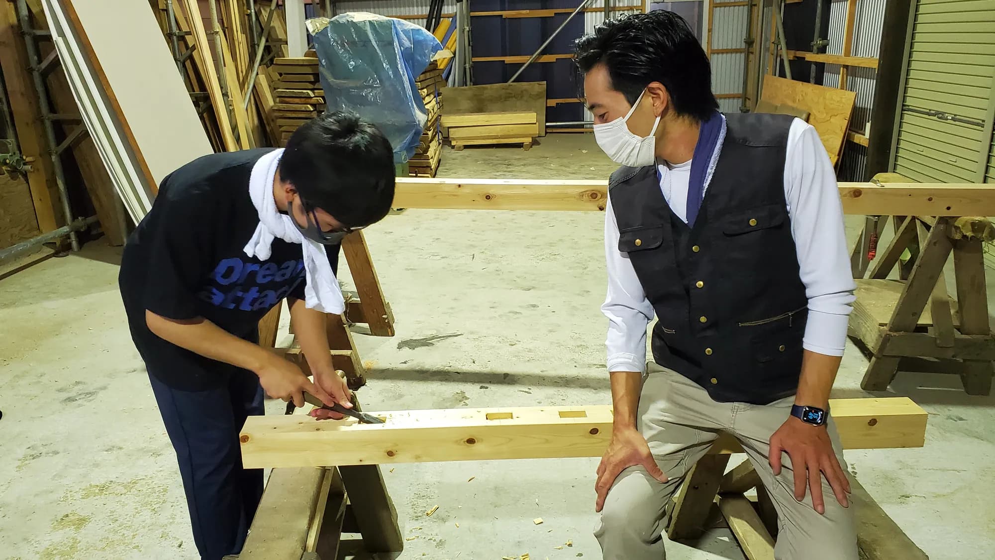 社寺専門加工場での技術育成