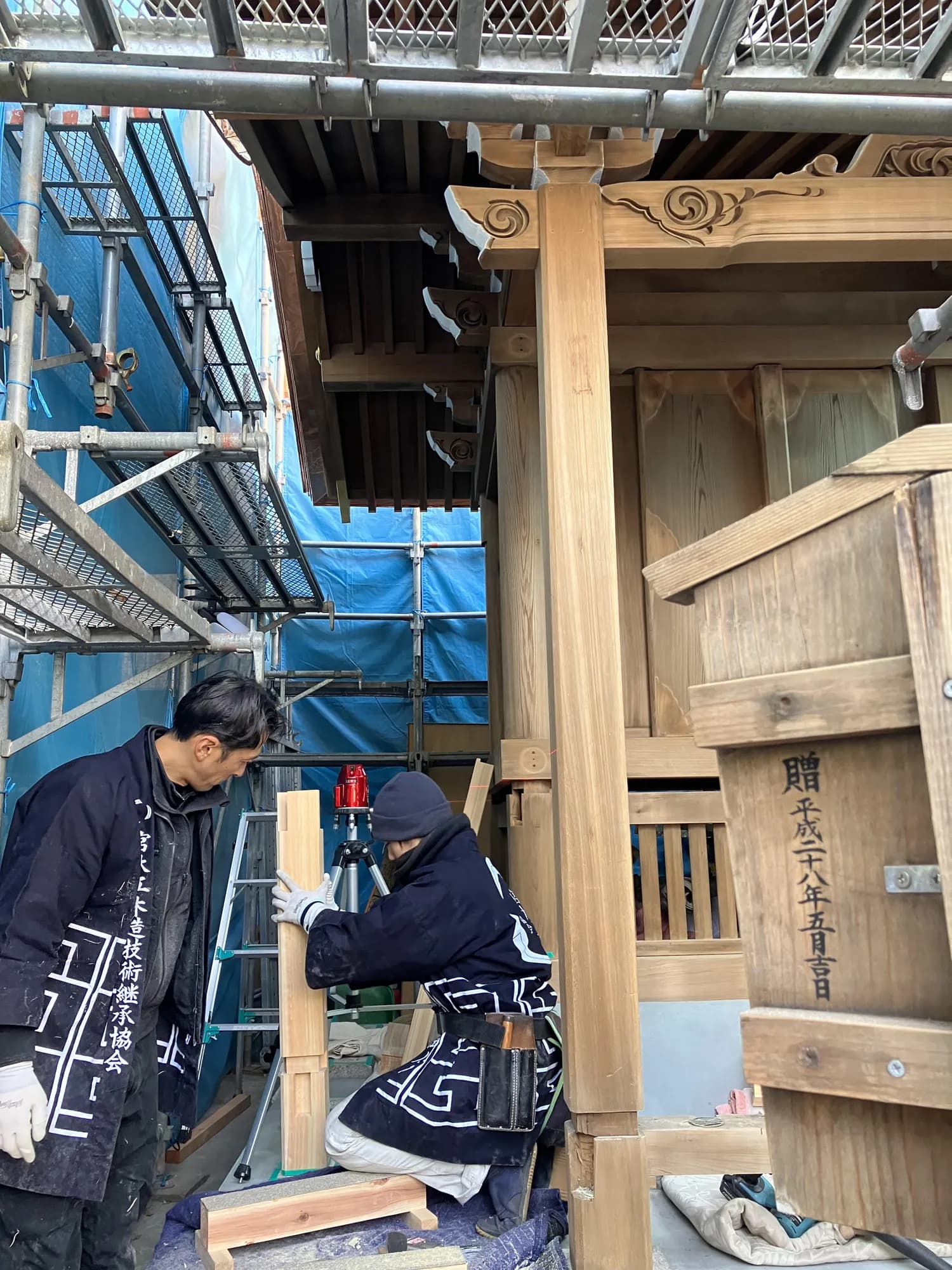 社寺の現場での実技